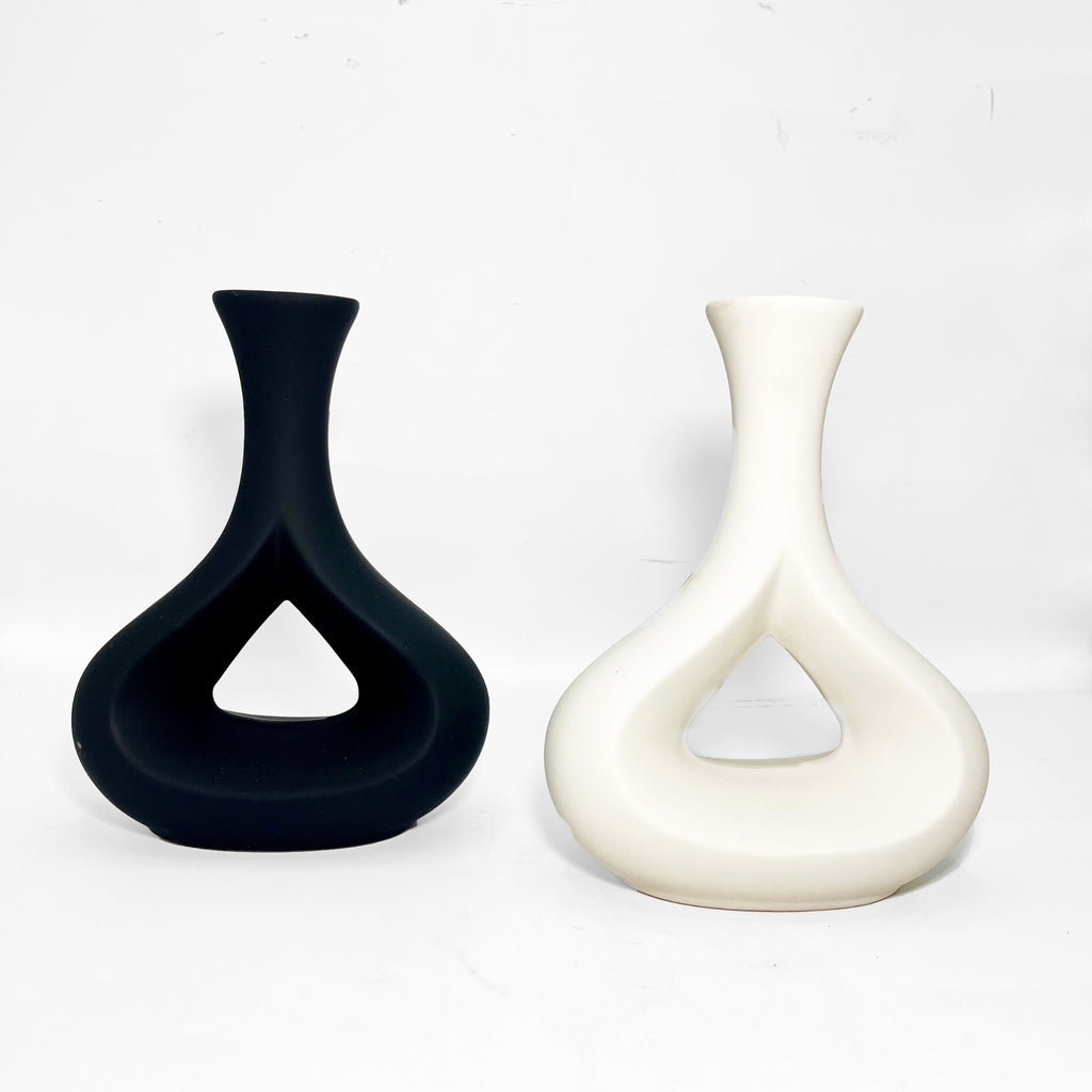 Abstract Ceramic Twist Vases