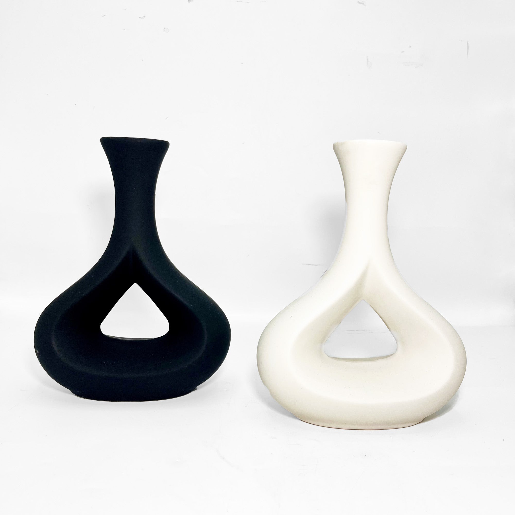 Abstract Ceramic Twist Vases
