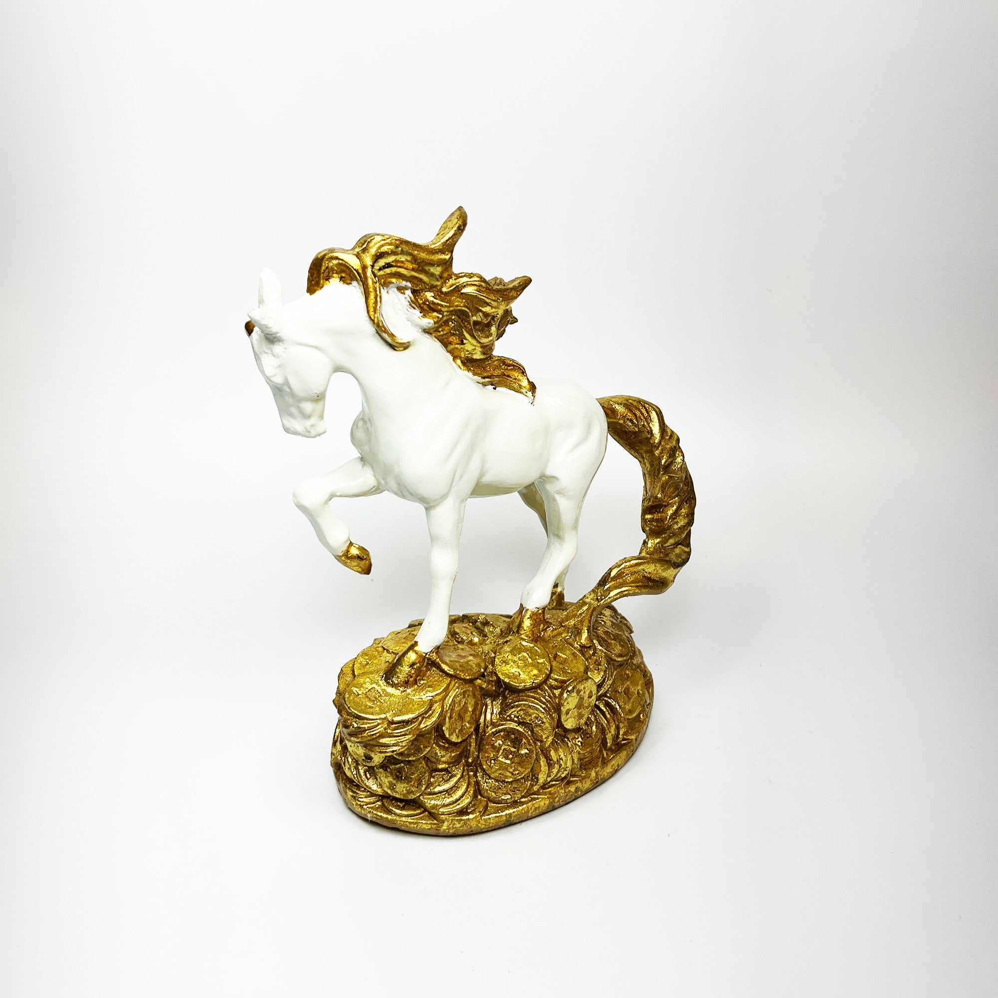 Golden Mane Horse Figurine