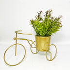 Decorative Bicycle Planter with Artificial Greenery