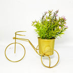Decorative Bicycle Planter with Artificial Greenery