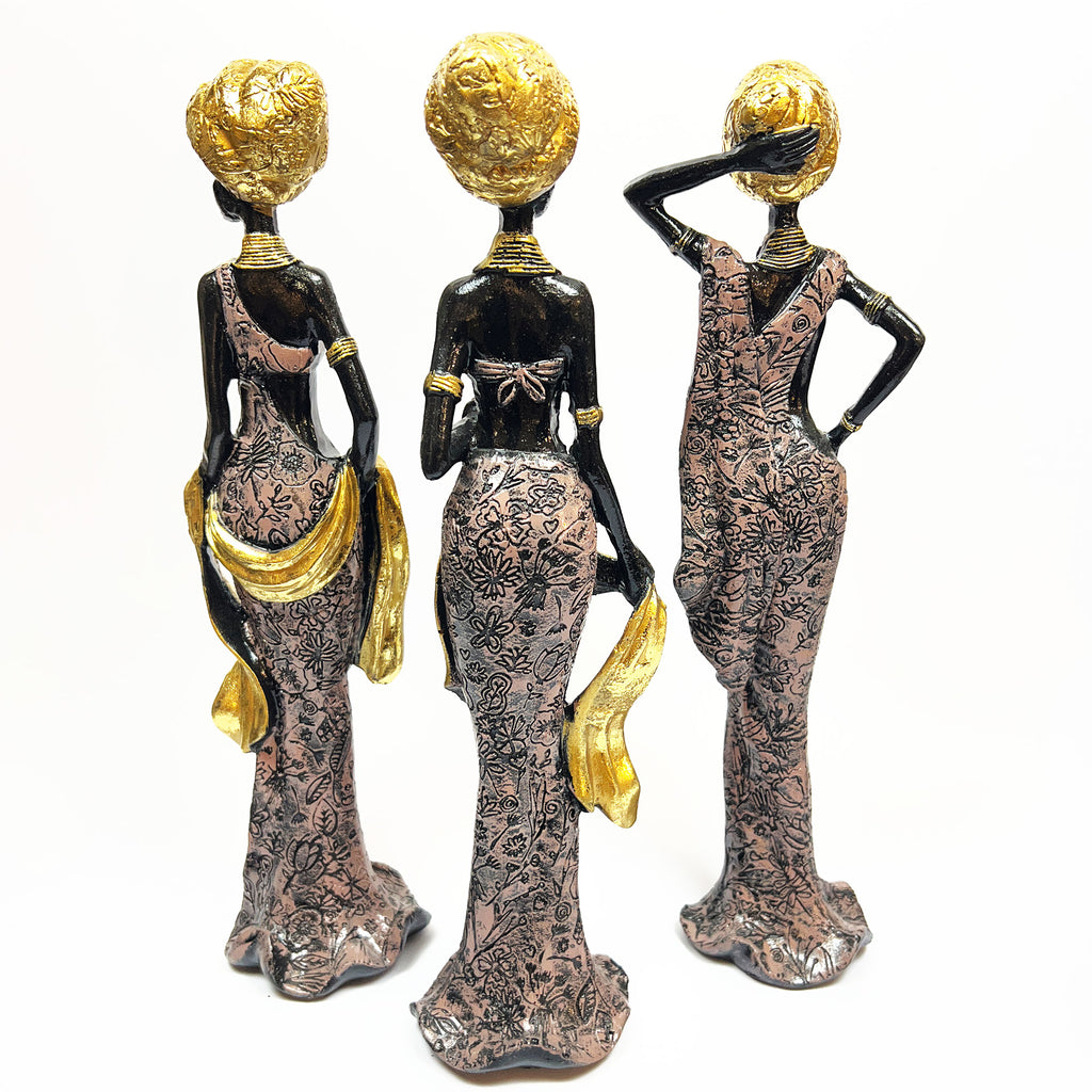 African Elegance Figurines - set of 3