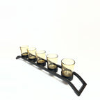 Modern Glass Tealight Candle Holder Tray