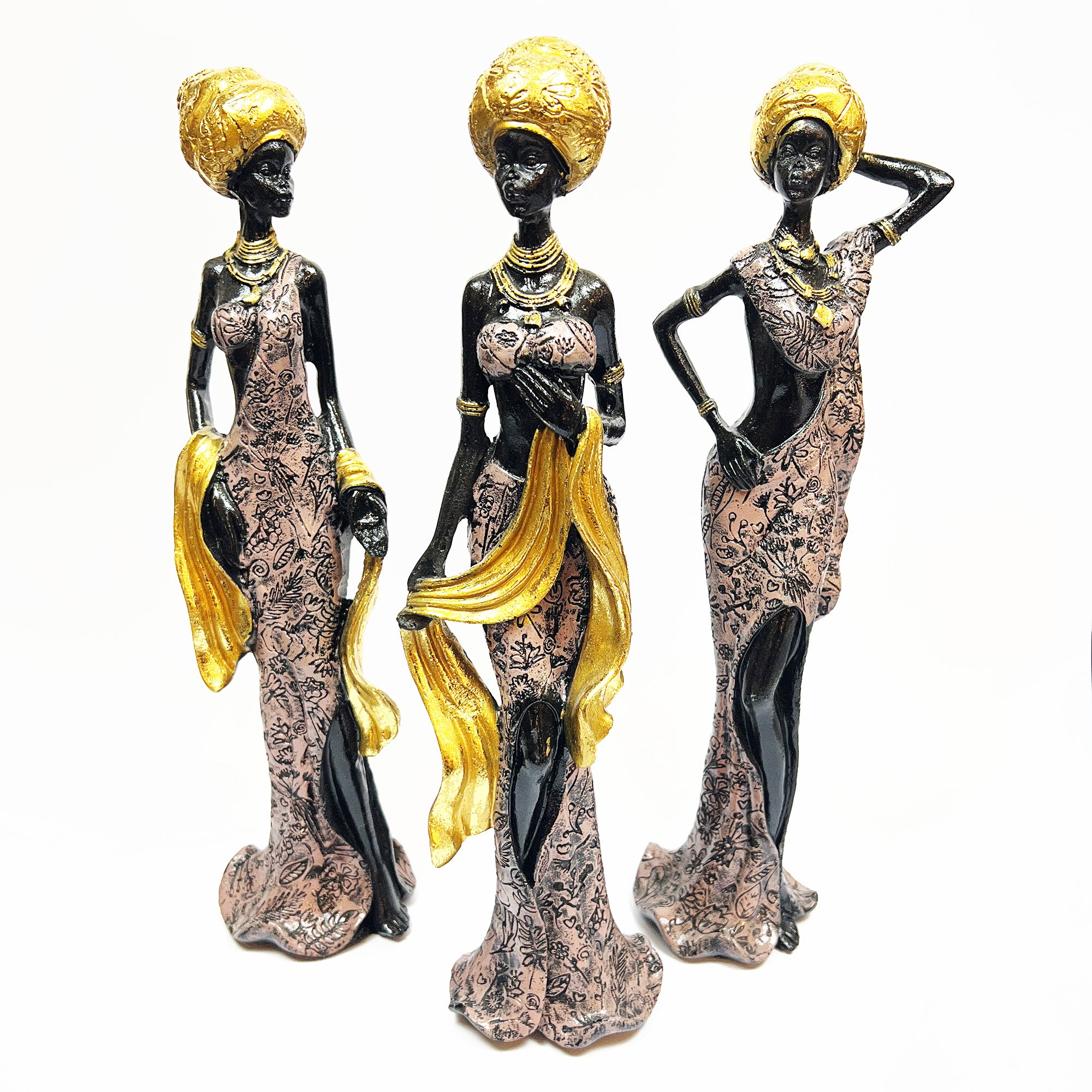 African Elegance Figurines - set of 3