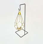 Geometric Hanging Tealight Lantern with Stand
