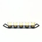 Modern Glass Tealight Candle Holder Tray