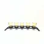 Modern Glass Tealight Candle Holder Tray