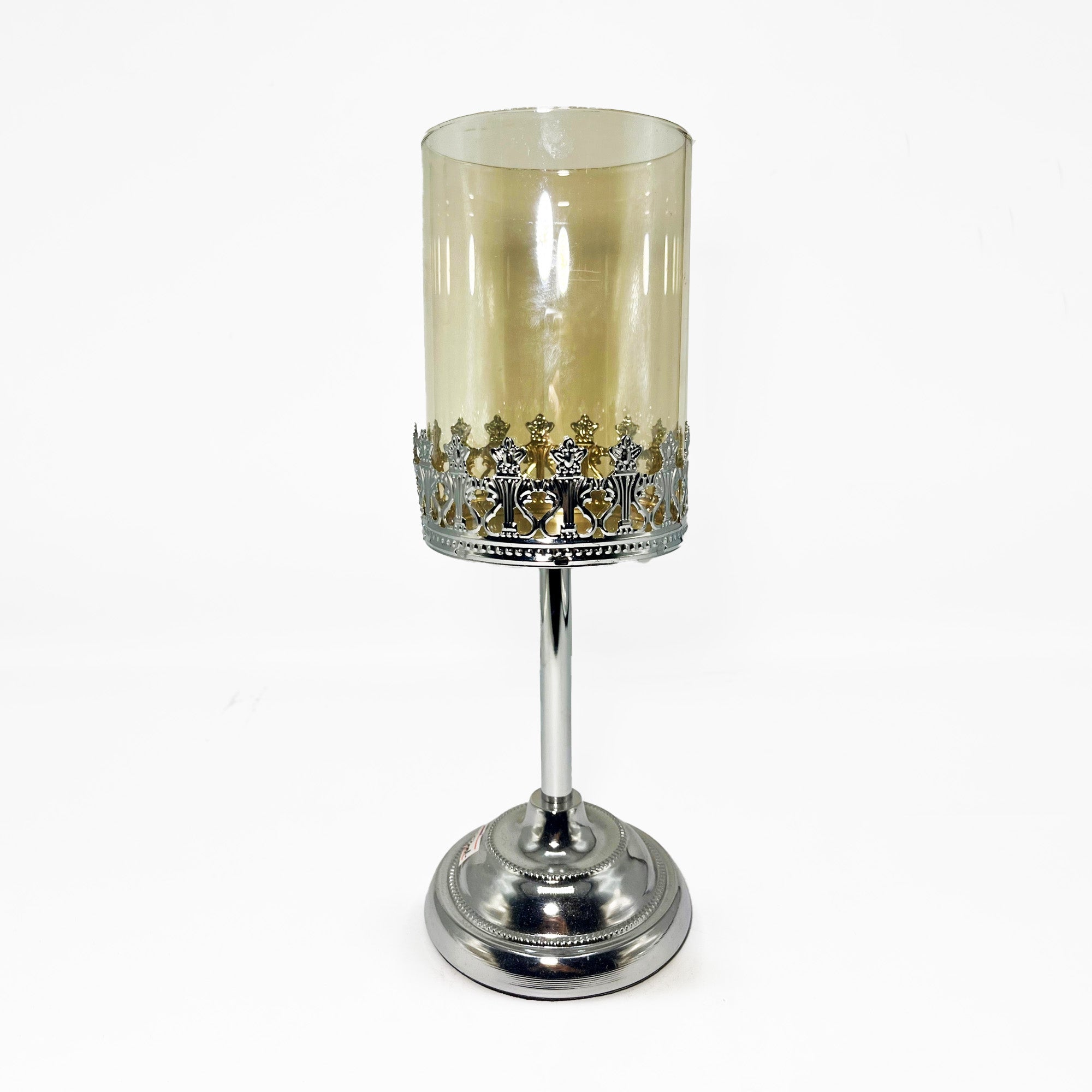 Regal Glass Hurricane Candle Holder