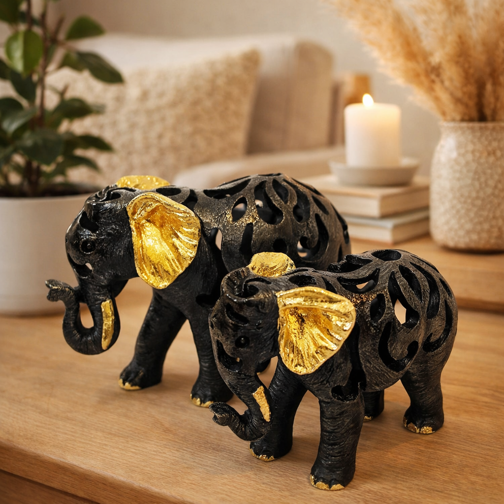 Elephant Figurines (Set of 2)