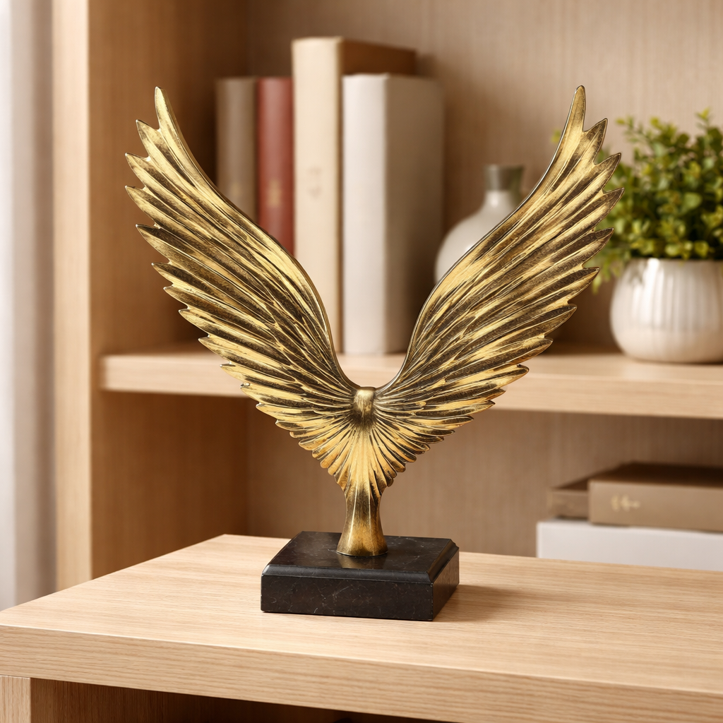 Majestic Gold Wings Sculpture