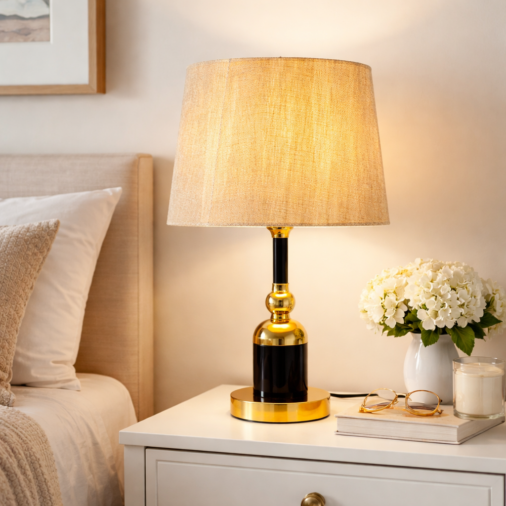 Modern Gold-Finish Table Lamp