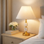 Modern Marble and Gold Table Lamp