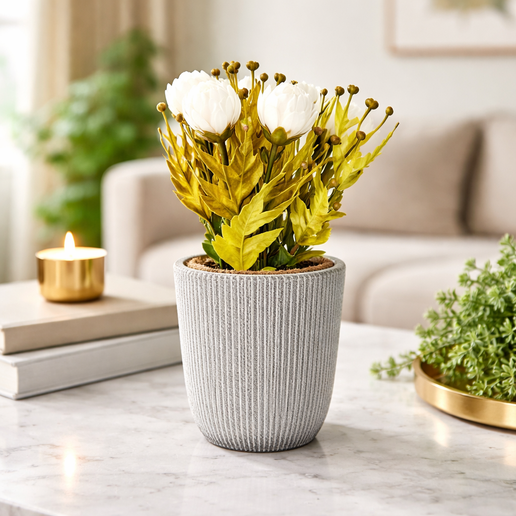 Potted Artificial Floral Arrangement