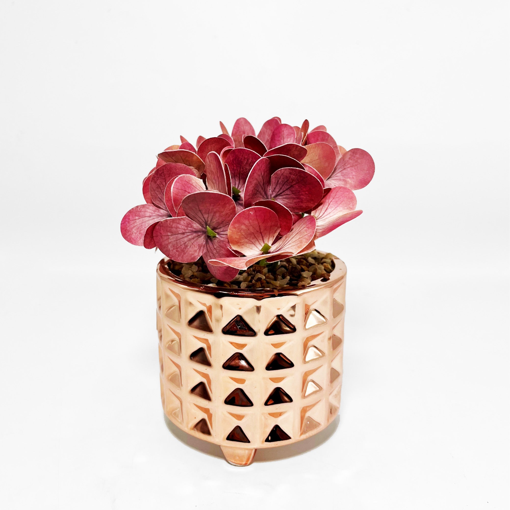 Geometric Textured Artificial Potted Plant