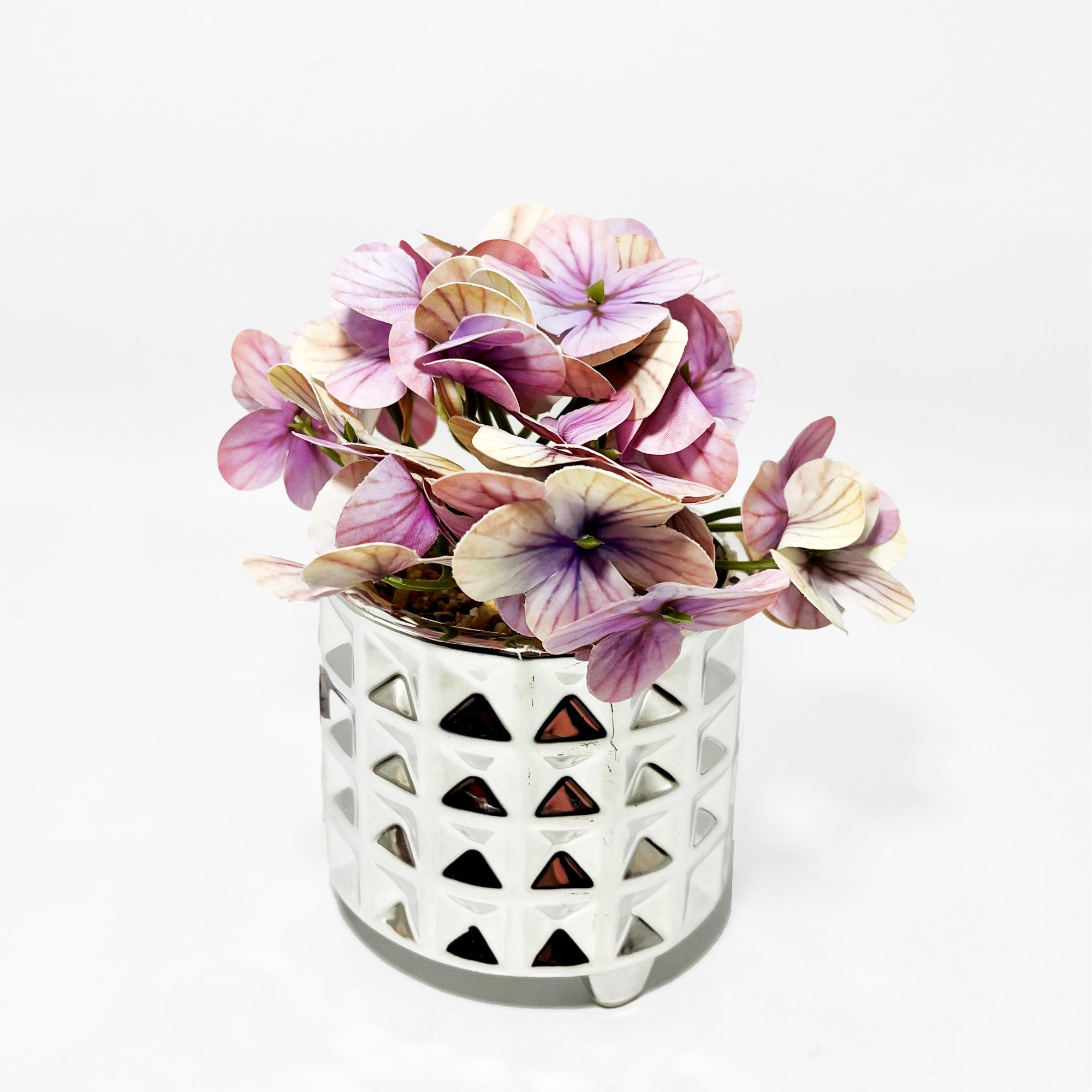 Geometric Textured Artificial Potted Plant