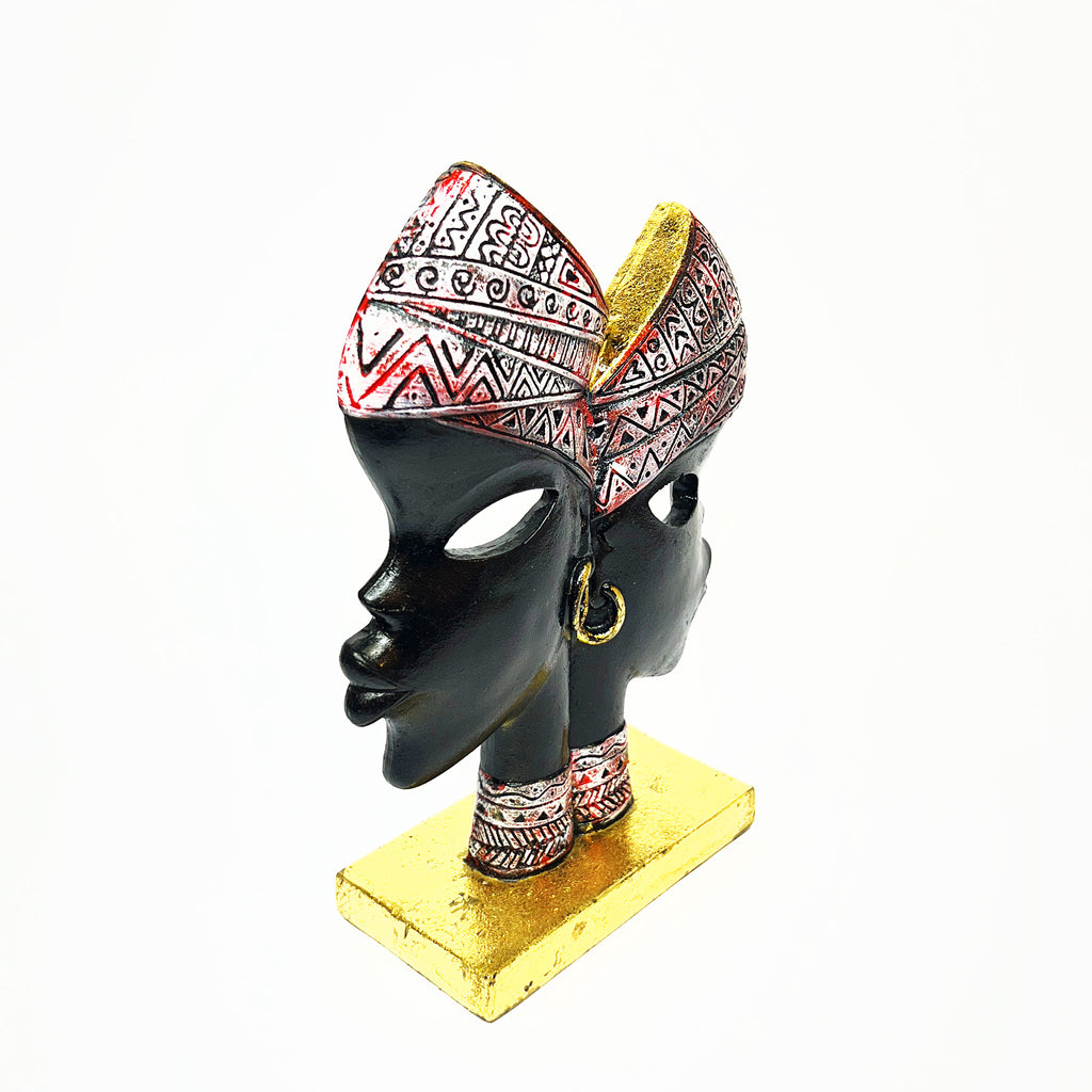 Dual Face African Art Figurine