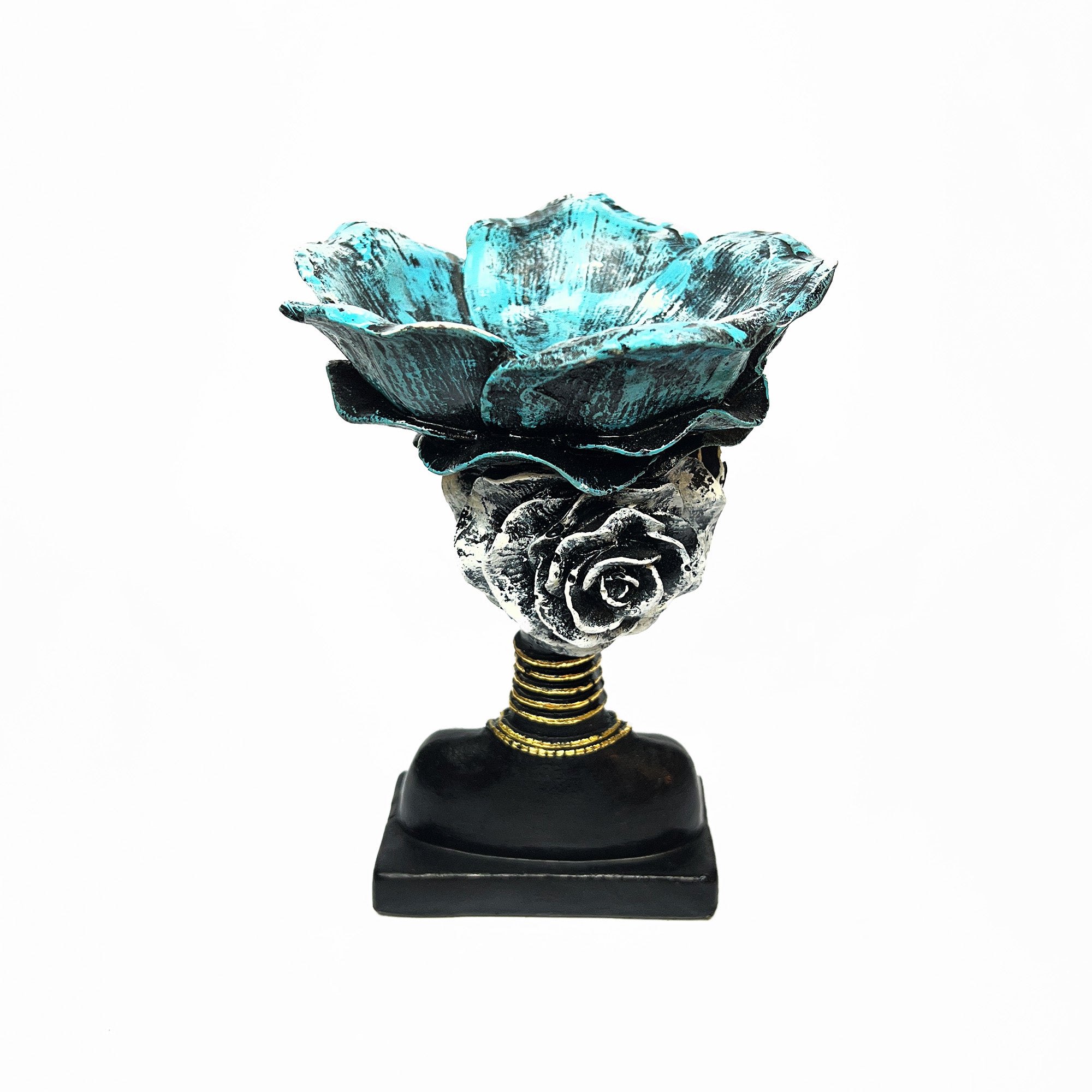 Decorative Head Planter with Flower