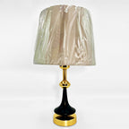 Gold and Matte Black Pedestal Table Lamp
