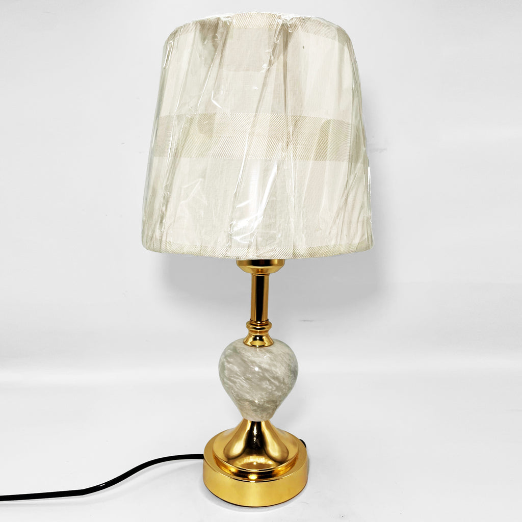 Elegant Marble & Gold Bedside Lamp