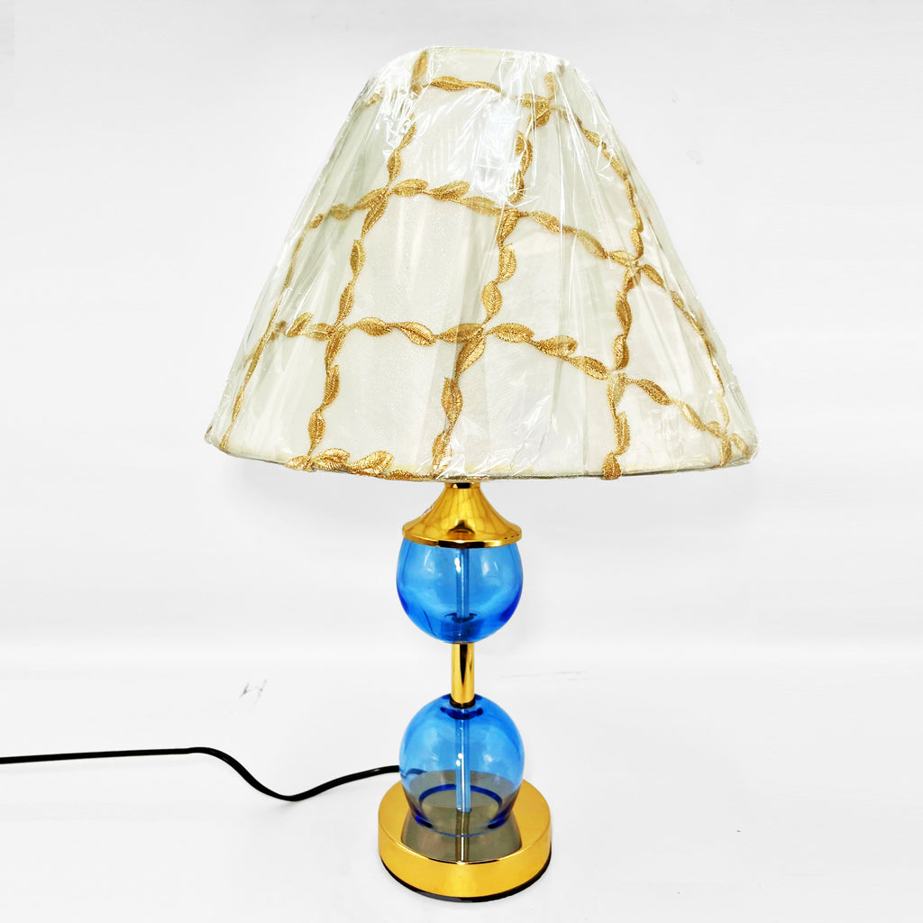 Blue Glass Ball Table Lamp
