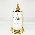 Marble Print Glass Candy Jar Set Of 3
