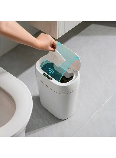 Smart Motion Sensor Trash Bin with Lid | Touch-Free Automatic Desktop Waste Basket for Home, Office & Bathroom
