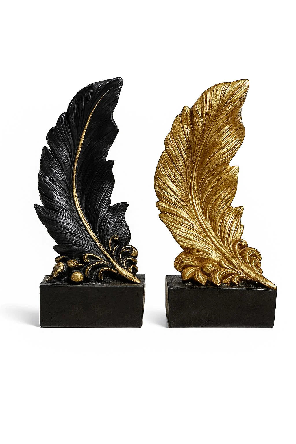 Elegant Feather Decorative Sculptures