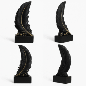Elegant Feather Decorative Sculptures