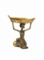 African Woman Decorative Leaf Bowl