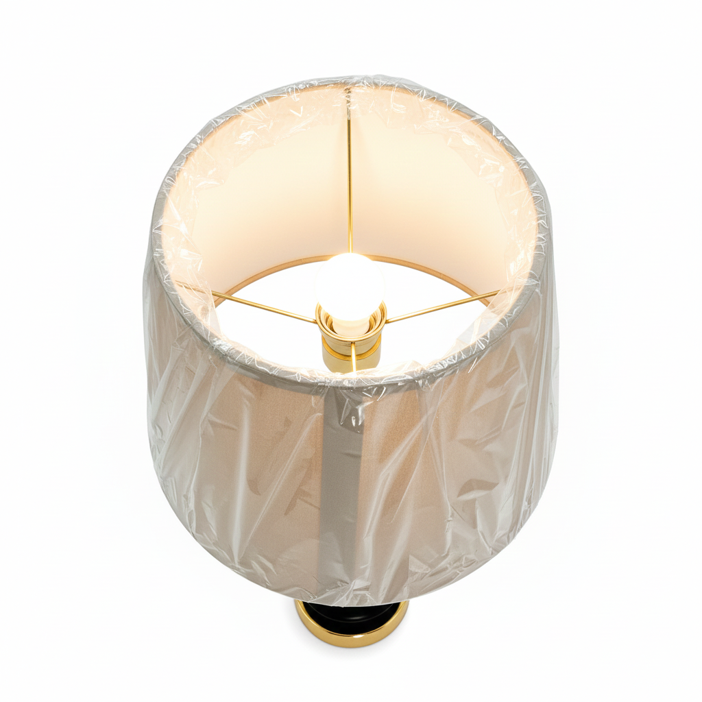 Gold and Matte Black Pedestal Table Lamp