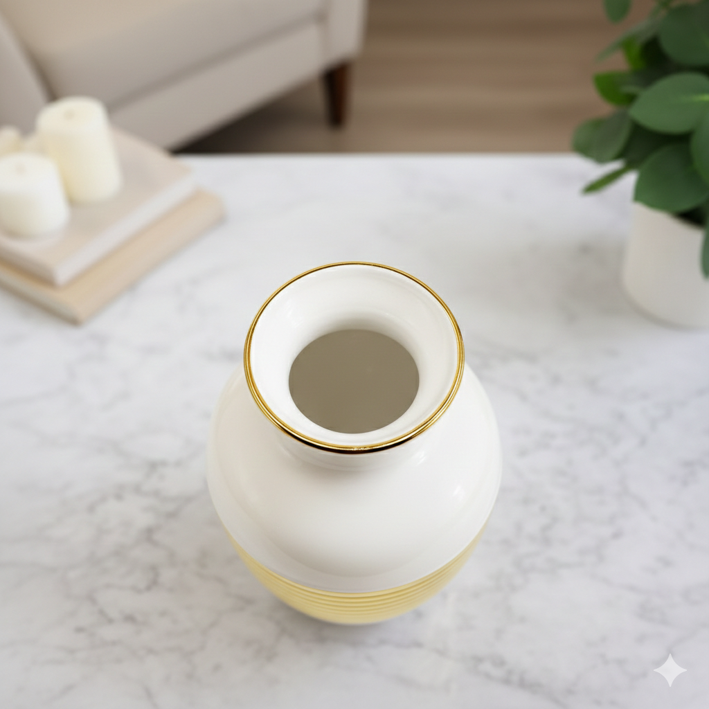 White and Gold Candy Jar