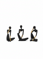 "The Thinker" Abstract Figurines Set Of 3
