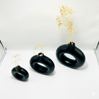 Modern Black Donut Vase
