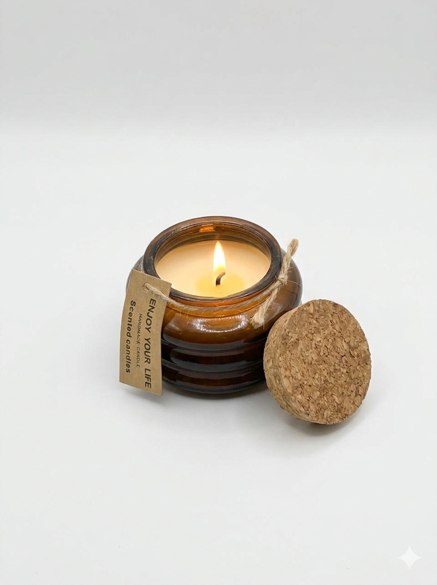 Curvy Cork Jar Scented Candle
