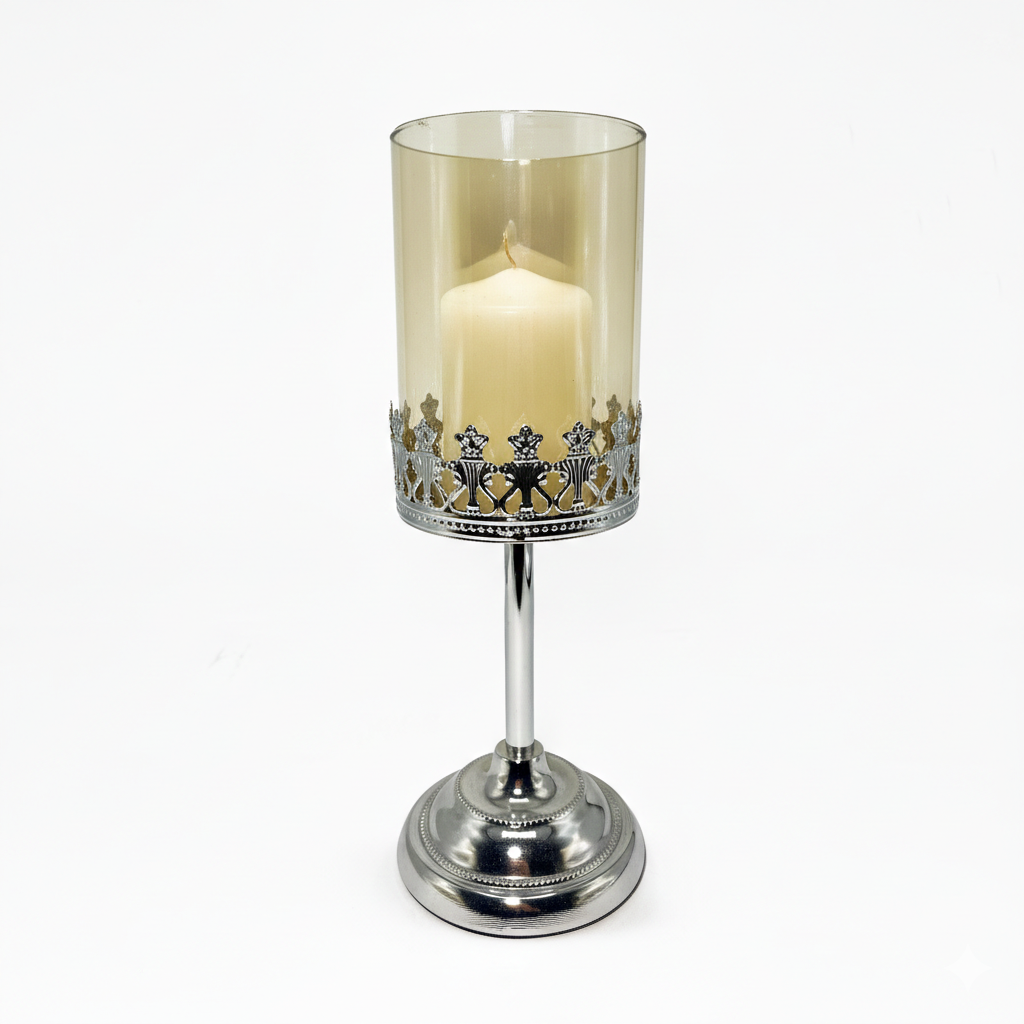 Regal Glass Hurricane Candle Holder