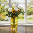 The Citrine Crackle Slant Vase