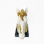 Marble-Effect Horse Head Figure