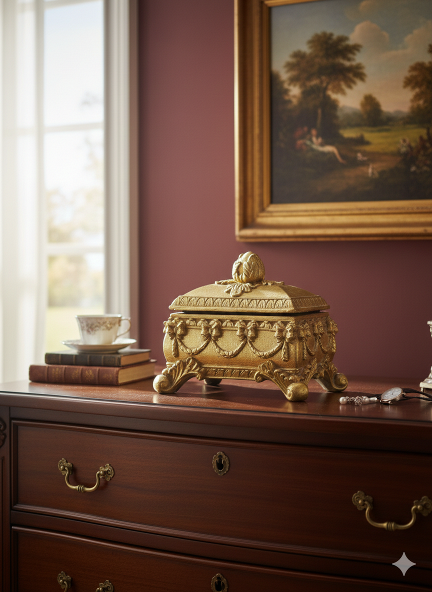 Vintage Ornate Jewelry Box