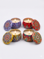 Mandala Pattern Scented Candle Large Tins