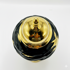 Ribbed Metallic Ceramic Candy Jar