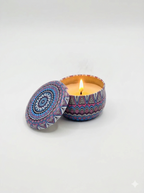 Mandala Pattern Scented Candle Small Tins