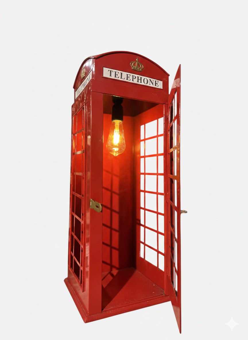 British Red Telephone Booth Lamp