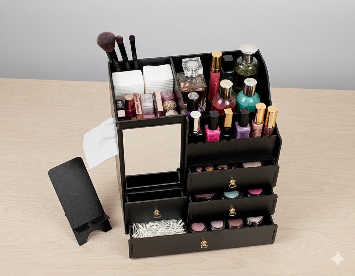 Wooden Vanity Organizer