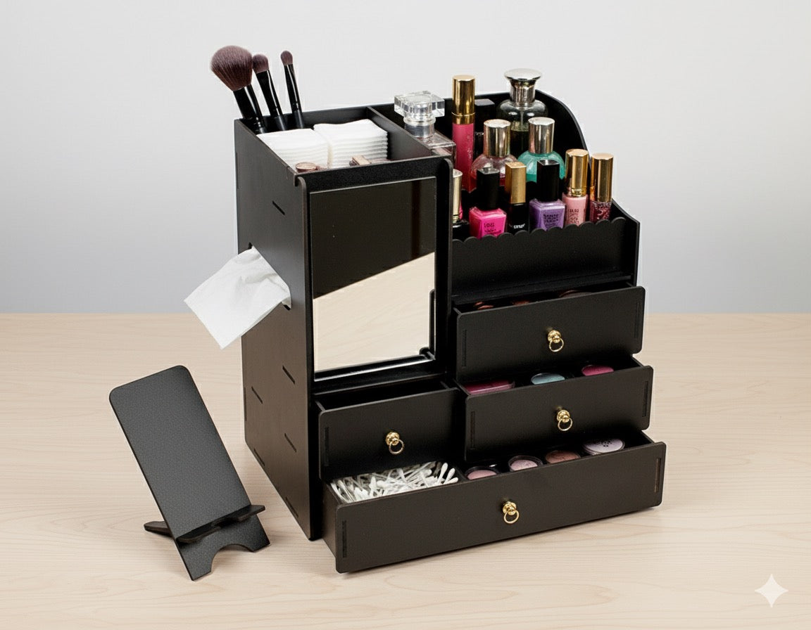 Wooden Vanity Organizer