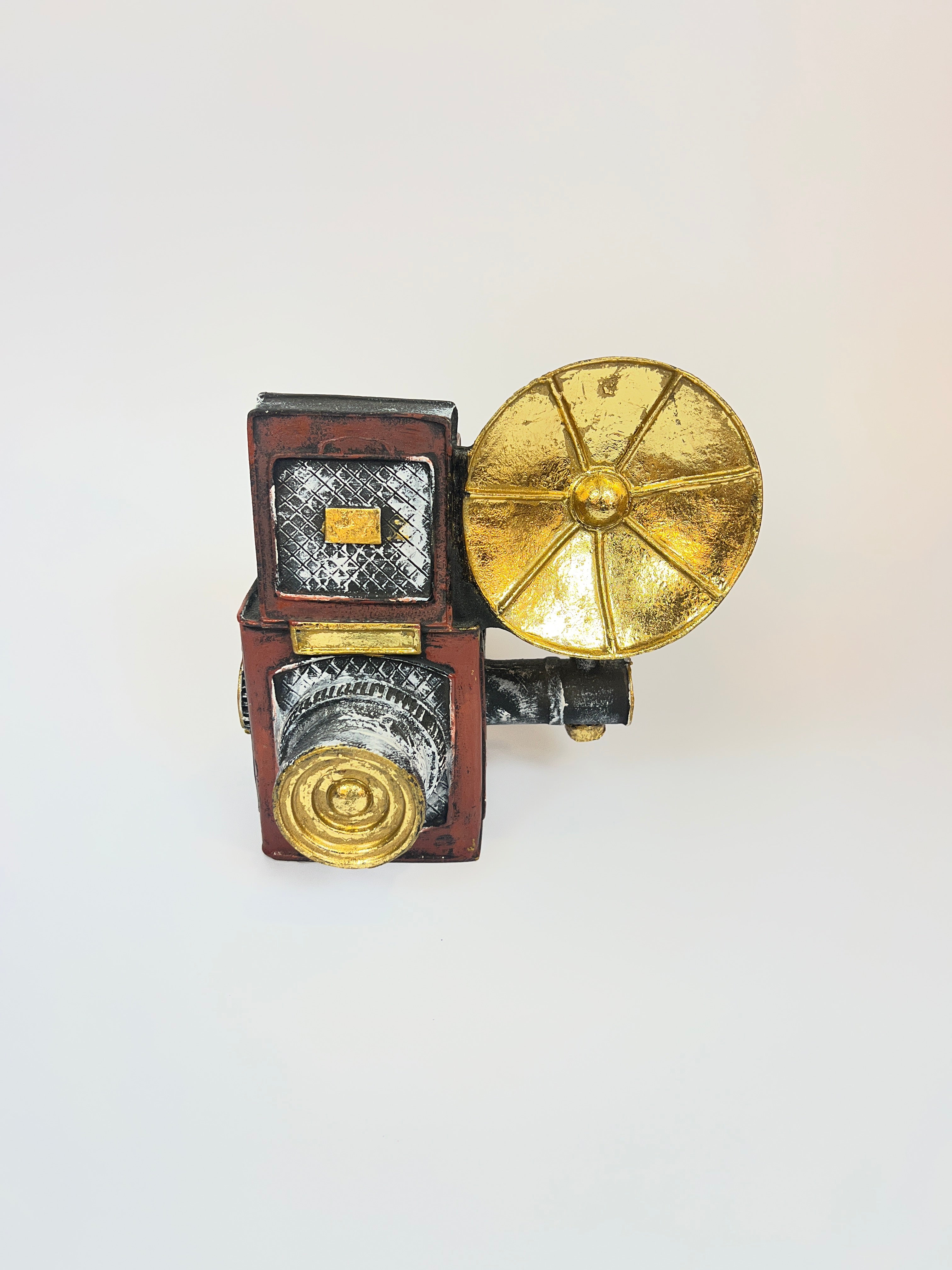 Vintage Film Camera Miniature Figurine - Retro Movie Fiber Decor