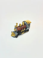Antique Style Steam Train Figurine - Miniature Railroad Fiber Decor