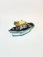 Distressed Fishing Trawler Miniature Figurine - Nautical Fiber Decor