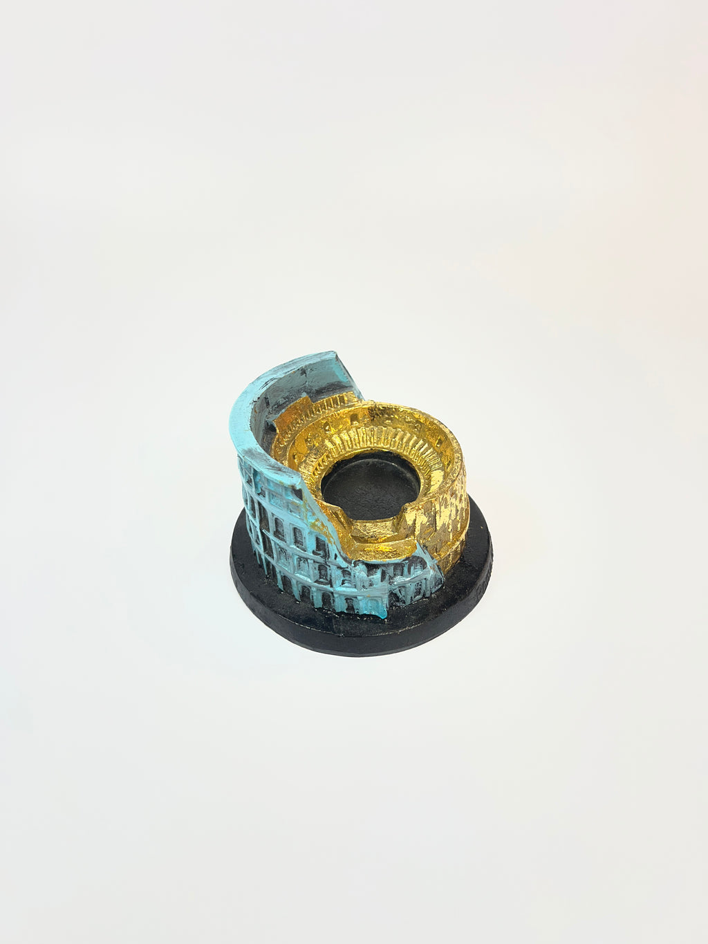 Roman Colosseum Miniature Figurine - Ancient Landmark Fiber Decor