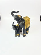 Regal Elephant Calf Figurine - Trunk Up for Luck