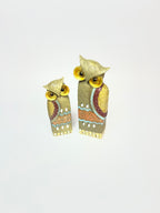 Tribal/Ethnic Owl Figurines (Set of 2)